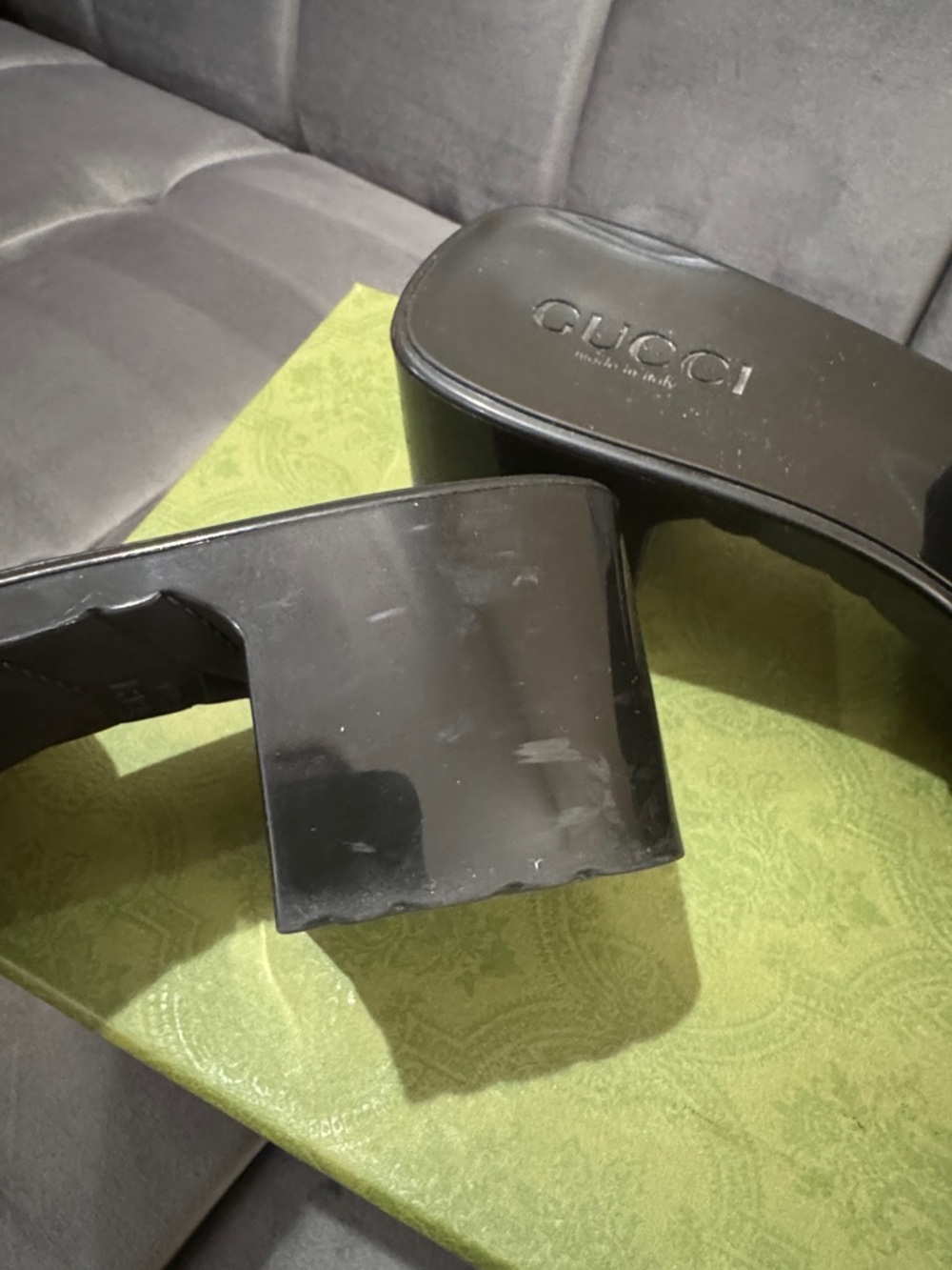 GUCCI RUBBER NERO PLATFORM SANDAL - Picture 5 of 13
